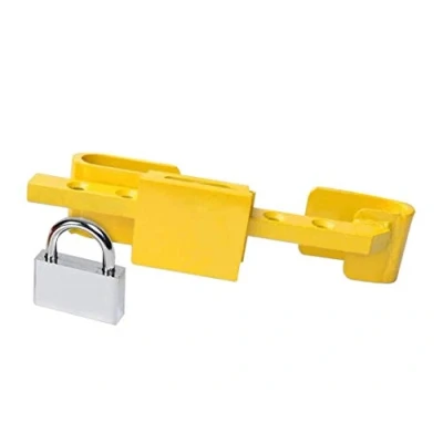 Image of Invero Container Lorry Trailer Lock High Security Hardened Steel Door with Graded Padlock and 4 Keys Included