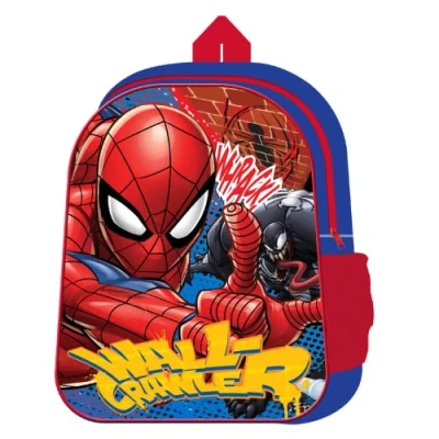 Image of TDL Spiderman Wall Crawl Backpack School Bag For Kids Travel