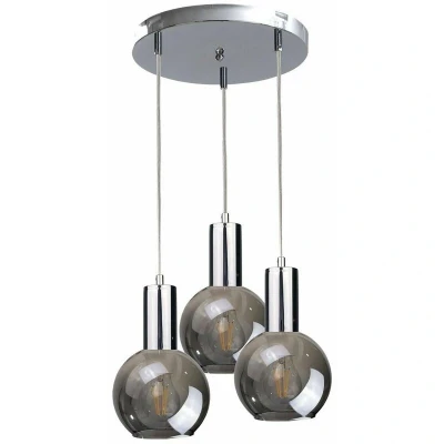 Image of Supra Cluster Pendant Ceiling Light Silver, 30cm, 3x E27