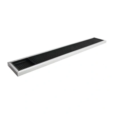 Image of Beaumont CN741 Rubber Bar Mat with Stainless Steel Frame