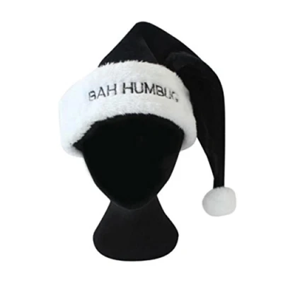 Image of Black BAH Humbug Christmas HAT