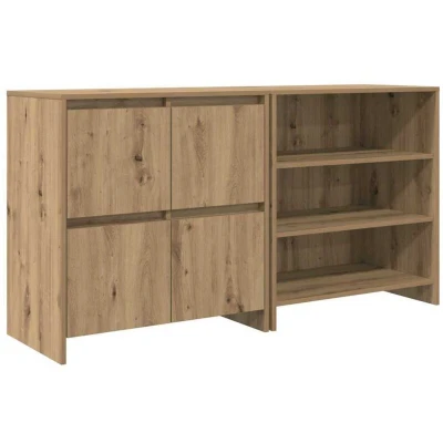 Image of vidaXL Sideboard 2 pcs Artisan oak 70 x 41 75 cm Engineered wood