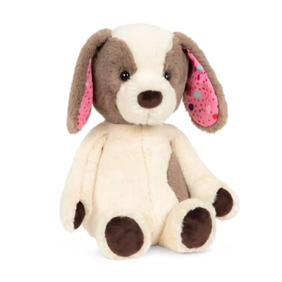 Image of B. toys Stuffed Animal Dog Super Soft &amp; Cuddly Plush Puppy Toy Cream Brown 12 Washable Baby, Toddler, Kid Happy Hues Cupcake Pup