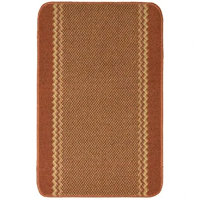 Image of William Armes Limited Kilkis Hardwearing Polypropylene Mat Stain Slip Resistant Washable Doormat 80cm x 50cm (Terracotta)
