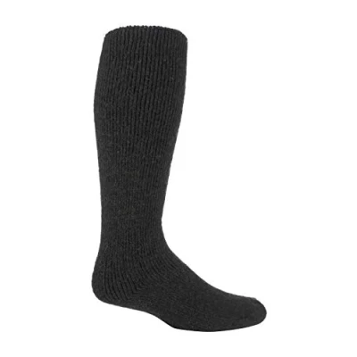 Image of HEAT HOLDERS Mens Extra Long Thick Heavy Winter Warm 2.7 TOG Knee High Thermal Wool Rich Socks (6 11 uk, Charcoal (XL.Wool))