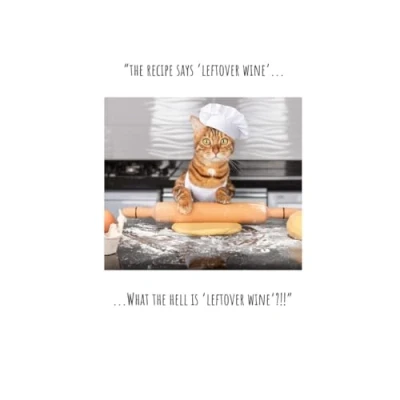 Image of Click, Like &amp; Share Birthday Card for Her, The Recipe Says &#039;Leftover Wine&#039;…. Female Card, Funny her