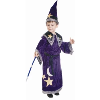 Image of Dress Up America Wizard Costume for Kids Warlock Robe and Set Boys