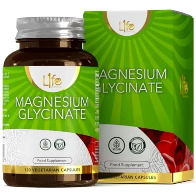 Image of LN Magnesium Glycinate Capsules 120 Vegan Supplements 1000mg Providing 200mg Elemental per Serving Non GMO, Gluten, Allergen &amp; Dairy Free Manufactured in The UK