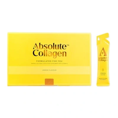 Image of Absolute Collagen Marine Liquid Supplement for Women New Lemon Flavour, Supports Hair, Nail &amp; Skin Health, 8000mg of Hydrolysed per Sachet, Vitamin C 14 Sachets