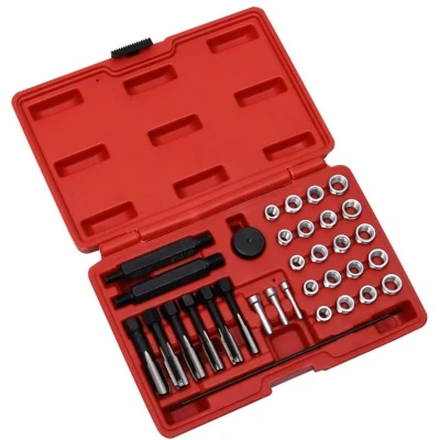 Image of vidaXL 33 Piece Glow Plug Thread Repair Tool Set M8 M10 M12