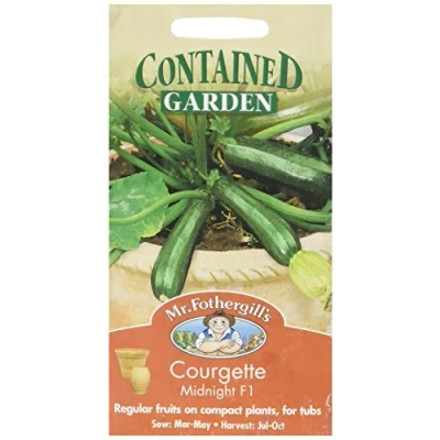 Image of Mr Fothergill&#039;s 11491 Midnight F1 Courgette Seed, Green