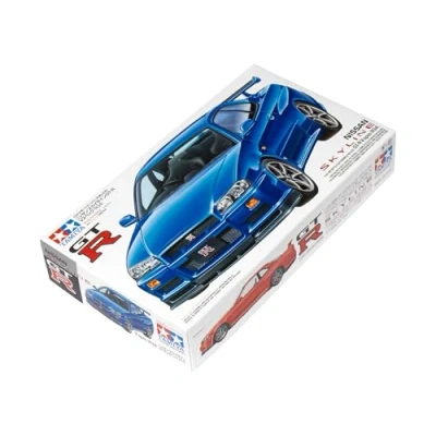 Image of Tamiya Nissan Skyline GT R R34 V Spec 1:24 Model Assembly Kit Car