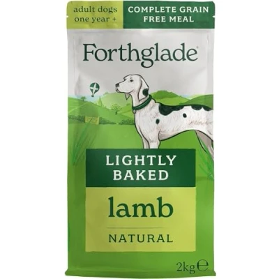 Image of Forthglade Dry Dog Food, Lightly Baked, (2kg Resealable Bag), Adult Dogs, Lamb with Sweet Potato, Grain Free Food 50% Single Source Protein, Complete &amp; Balanced Hypoallergenic