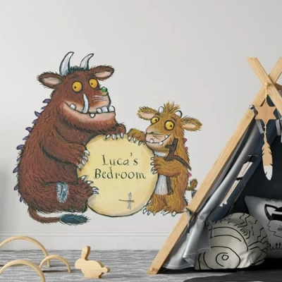 Image of Stickerscape Gruffalo Wall Sticker (Personalised Gruffalo’s Child Large) and Friends Stickers, Child’s Bedroom Decor Easy to Apply, Cleanly Removable