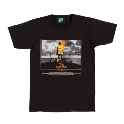 Image of TruffleShuffle The Wicker Man Burning Scene Black T Shirt
