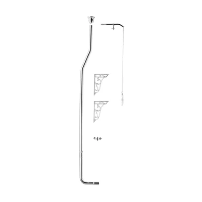 Image of Balterley Ceramic Accessories Traditional High Level Flush Pipe Pack Chrome/White