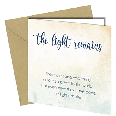 Image of Sympathy Card Bereavement Condolence Sorry For Loss Mourning Light Remains #1483
