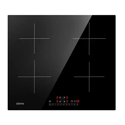 Image of CIARRA CBBIH4B 4 Zone Built in Induction Hob with Power Booster Touch Control Ceramic Glass 9 Levels Function Child Safety Lock Black