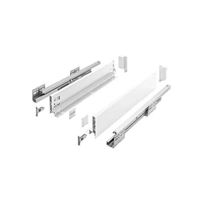 Image of GTV AXIS PRO Drawer System I Set with Full Extension and Integrated Damping White Load Capacity up to 40 kg Soft Close Free Access Width 450 mm Height 86