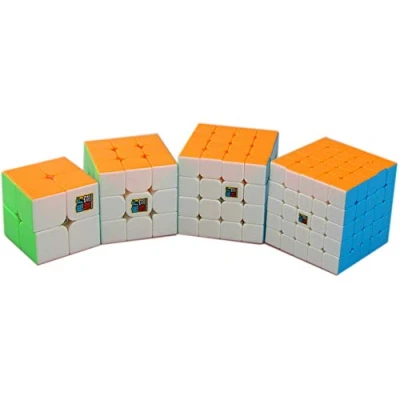 Image of MoYu MoFangJiaoShi Cubing Classroom meilong magic Puzzles cubes Bundle 2x2 3x3 4x4 5x5 Smooth Cube Set Stickerless Gift Packing