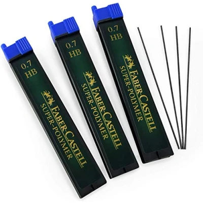 Image of Faber Castell Super Polymer Refill Leads 0.7mm HB 3 Tubes 36