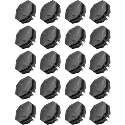 Image of SONGMICS 20 Pieces Interlocking Plastic Connectors for DIY Storage Cubes Cabinet Shoe Rack Black ALPC0B 20V1