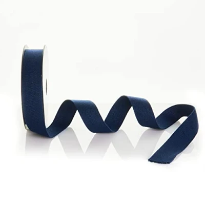 Image of Trimz Cotton Webbing, Dark Navy, 25mm x 5m