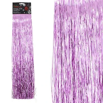 Image of Montegoni 2pcs 3.3ft x 8.2ft Glitter Orange Tinsel Curtains, Foil Fringe Streamers for Party Decor New Year, Birthday, Baby Shower, Wedding, Holiday Backdrop Decoration
