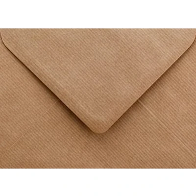 Image of C6 / A6 Brown Ribbed Kraft Envelopes x 100 Pack 114mm 162mm