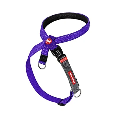 Image of EzyDog Crosscheck Training Harness Anti Pull Harness, Dog Small, Medium and Large Dogs, Accessories, Reflective, Adjustable Size (M, Purple)
