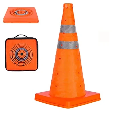 Image of 18&#039;&#039; inch Collapsible Traffic Safety Cones, 1 pcs Multi Purpose Pop up Cones with Reflective Collar for Road Parking, Driving Practice
