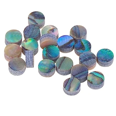 Image of Musiclily Pro 4mm Natural Paua Abalone Shell Guitar Fretboard Inlay Dots(Set of 20)