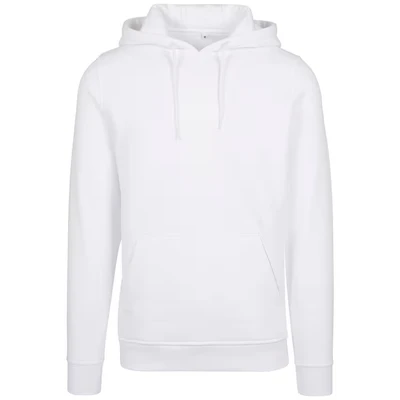 Image of Build Your Brand Men&#039;s Heavy Hoody Hooded Sweatshirt, White (White 00220), 4XL