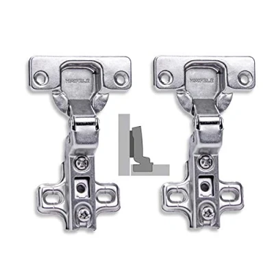 Image of HAFELE 110 Degree Inset Hinge Without Integrated Buffering Kitchen Cabinet Cupboard Wardrobe Door Hinges with Slide on Arms Automatic Closing Spring Steel Germany Brand Pack of 2