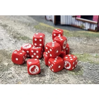 Image of Warlord Games British Army Desert Rats D6 Dice (16) Set Bolt Action