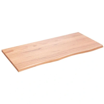 Image of vidaXL Wall Shelf Light Brown 100x50x2 cm Treated Solid Wood Oak