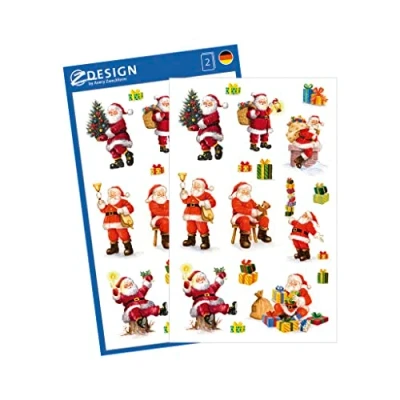Image of Avery Zweckform 52624 Christmas Santas 30 Sticker