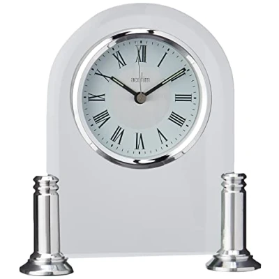 Image of Acctim Mantel Clock, Silver, 17.3 x 15.7 cm