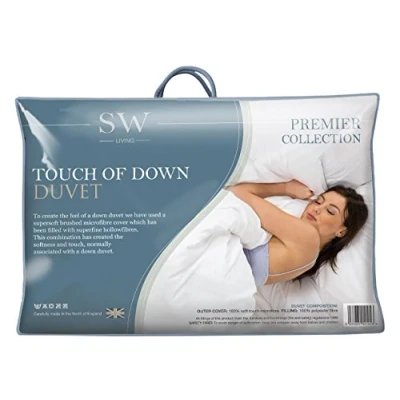 Image of Littens 10.5 Tog Superking Bed Size Hotel Quality Soft As Down Duvet Quilt, Brushed Microfibre Touch Fabric, All Season Comfort, Box Stitch, Piped Edge (260cm x 220cm)