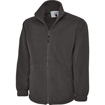 Image of Uneek Uc601 Premium Full Zip Micro Fleece Jacket Charcoal Xs