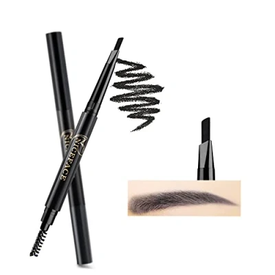 Image of NICEFACE Eyebrow Pencil Black Double Ended Precision Waterproof Brow(Black #1)