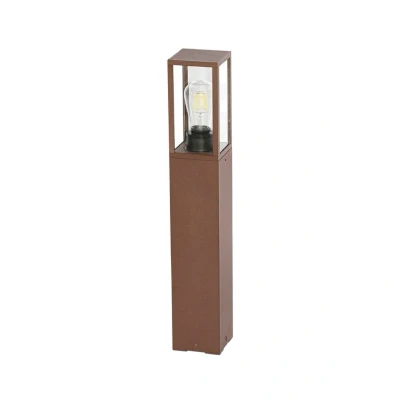 Image of Lindby Robigus pillar light, rust coloured, aluminium