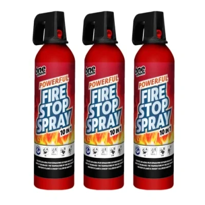 Image of One Chem 3 x 750g fire Stop Spray For Home, Kitchen, Car, Caravan, Camping 10 in 1 extinguisher Non toxic