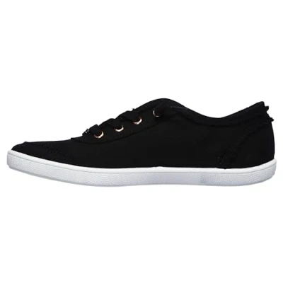 Image of Skechers Women&#039;s Bobs B Cute Sneaker, Black Canvas, 6 UK