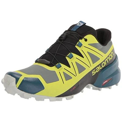 Image of SALOMON Men&#039;s Speedcross 5 Trail Running Shoe, Duck Green Black Evening Primrose, 6.5 UK