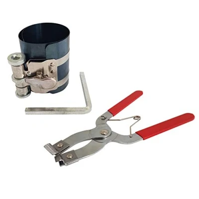 Image of Voche® Piston Ring Compressor Stainless Steel Clamp &amp; Plier Set 50 125mm