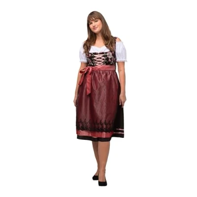 Image of Ulla Popken Women&#039;s Clara Dirndl Black Dress, UK 34