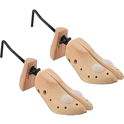 Image of MantraRaj 2 X Mens Shoe Stretchers Expander for Men Gents Pine Wood Tree Stretcher Sneakers Boots Walking Shoes Professional Wooden All Types Size 6 12