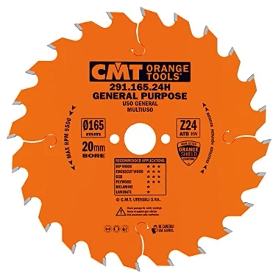 Image of CMT Orange Tools Circular 291,165.24h sega 165 x 2.6 20 Z 24 ATB 15 Degrees