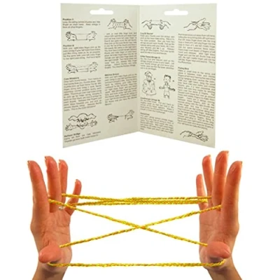 Image of Cats Cradle Retro Toy Game Classic Fumble Finger String Party Bag Filler